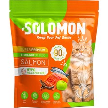 1001 Kısırlaştırılmış Somon'lu Süper Premium Kedi Maması 1,5 kg - Hipoalerjenik - Düşük Tahı