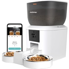 1001 QQ029-DUAL 1080P Gece Görüş Kameralı Akıllı Kedi Mama Kabı, Tuya App-Wifi Uzaktan Kontrol, Se
