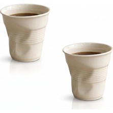 1001 Buruşuk Kupa Fincan Seramik El Yapımı Tasarım Mug Kahve Bardağı (2, Küçük)