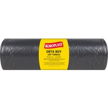 1001 Orta Boy Çöp Torbası 20 Adet 55X60 Cm, Sızdırmaz & Yırtılmaz, Çift Katlı, Geri Dönüştür