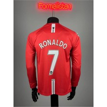 Candy Cup Manchester Unıted Cristiona Ronaldo Uzun Kol 2008 Moscow Ligi Kırmızı Yetişkin Forması Unisex H