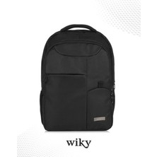 1001 Wikybag Dawn 15,6 Inç Dizüstü Bilgisayar Uyumlu Siyah Laptop Çantası Sırt Çantası