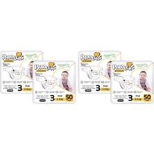 1001 Protection Bebek Bezi 3 Numara Midi (4-9 Kg) 100 Adet – 2’li Jumbo Set, Maksimum Koruma (2 Paket