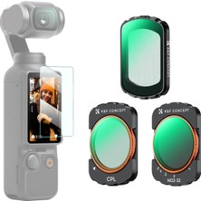 1001 3'lü Paket Filtre Osmo Pocket 3 - Manyetik Cpl, Siyah Sis 1/4, Vnd2-32, Djı Osmo Pocket 3 ile Uyuml