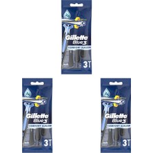 1001 Blue3 Slalom Kullan At Tıraş Bıçağı 3'lü 3lü Paket