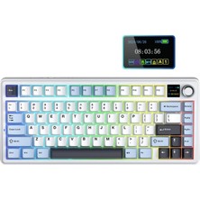 1001 F75 Max Mekanik Rgb Tkl Reaper Switch Kablosuz Makrolu Hot Swap Klavye Lacivert