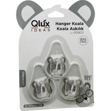 Beruflic 3pcs Koala Askı Şeffaf Askı Yapışkanlı Montaj BX40