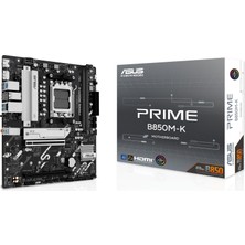 1001 Prıme B850M-K Amd B850 Am5 Ddr5 8200 Dp HDMI Çift M2 Usb3.2 Aura Rgb 2.5gbit Lan Matx 8+2+1 Güç A