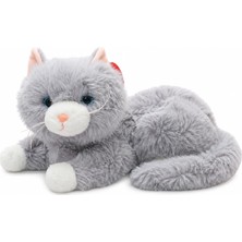 1001 36 cm Peluş Sesli Kedi Oyuncak, 4 Asorti Renk Seçenekli Yumuşak Kedi Peluşu, Ses Efektli Çocuk