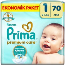 1001 Bebek Bezi Premium Care 1 Numara 70 Adet Yenidoğan Ekonomik Paket