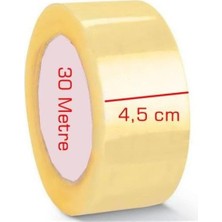 1001 Koli Bandı, Şeffaf, 4,5 cm Genişlik, 30 Metre Uzunluk, 6 Adet