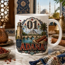 Ajans 313 Adana Temalı Memleket Kupası – 01 Adana Geleneksel Çini Motifli Seramik Kupa