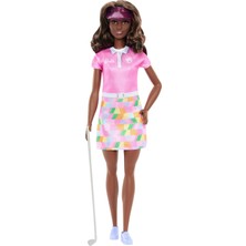 1001 Golf Oyuncusu, Esmer, Moda Bebek, Pembe Golf Kıyafeti, Giyilebilen Elbise, Güneş Siperliği ve Go