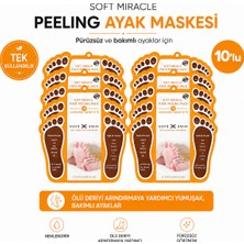 Efero 10 Adet Soft Miracle Foot Peeling - Ayak Soyucu Çorap Ölü Derileri Soyan Ayak Çorabı Peeling Maskesi