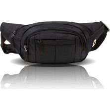 1001 Siyah Unisex Suya Dayanıklı Çapraz Askılı Omuz Bel Çanta Günlük Yürüyüş Koşu Outdoor Ç