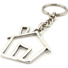 1001 Home Ev Şeklinde Karaikatüristik Tasarım Metal Anahtarlık KC199