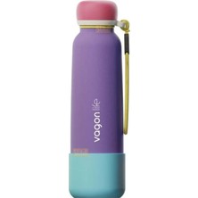 1001 750ML Düz Renkli Pipetli/pipetsiz Kullanım Ipli El Askılı Kaymaz Tabanlı Paslanmaz Çelik Term
