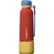 1001 750ML Düz Renkli Pipetli/pipetsiz Kullanım Ipli El Askılı Kaymaz Tabanlı Paslanmaz Çelik Term