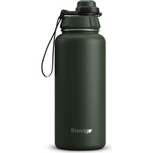 1001 1 Hand Leak-Proof Sızdırmaz Çelik Termos 1000 ml Green ST-215