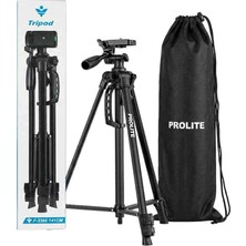 Prolite Orjinal 141 cm Tripod Dslr Telefon Gopro Teleskop Telefon Projeksiyon Uyumlu Canon Nikon Sony Fujifilm Için