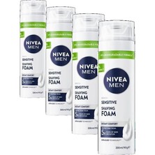 1001 Men Erkek Hassas Tıraş Köpüğü 200 Ml, Hassas Ciltlere Özel Hızlı Koruma, Yanma Karşıtı,