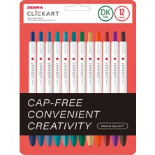 1001 Zebra Clıckart Market Pen Dk 12 Lı Set