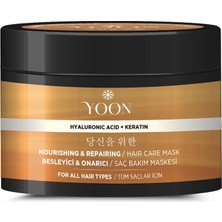 1001 Keratin & Hyalüronik Asit Içeren Saç Maskesi, Hasarlı Aşırı Yıpranmış Saçları 360° Yo�