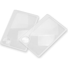 1001 Ikiz Paket Acil Yangın Starter Büyüteçleri, 6x Spot Lensli 2.5x | Küçük Kredi Kartı Boyutlu