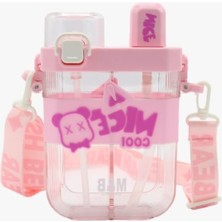 Frefly Store 650ML Çift Bölmeli Damlatmaz Suluk, Pembe