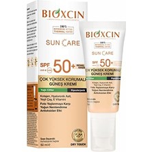 Frefly Store Bioxcin Sun Care Çok Yüksek Korumalı Yağlı Ciltler Için Renkli Güneş Kremi Tinted Spf 50+ 50 ml