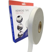 Frefly Store Şerit Ipli Biye Tela 1.5 cm x 100 M - Tek Tarafı Yapışkanlı Tela - Ütü ile Yapıştırılan Tela - Dokumasız Uygulama (Beyaz)