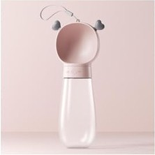Frefly Store Floriashopping Pet Seyahat Su Şişesi Yeni Kupası Açık Besleyici Kase 600ML Beyaz