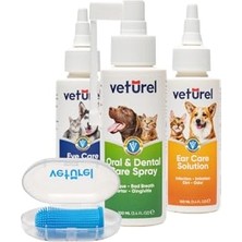 Frefly Store Kedi Bakım Seti 360 Silikon Parmak Fırça Kedi Diş Fırçası Ağız Kokusu Gözyaşı Lekesi Kulak Uyuzu
