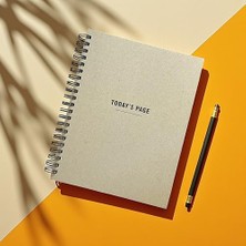 Frefly Store Fark Tanıtım Tarihsiz 6 Aylık Günlük Planlayıcı | Spiralli Sert Kapaklı Organizer Not Defteri | 204 Sayfa | 22 x 28,5 cm