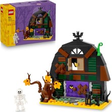 Frefly Store LEGO Cadılar Bayramı Ahırı Çocuklar Için Iskelet Minifigürlü Yapım Oyuncağı, 8 Yaş ve Üzeri Erkek ve Kız Çocuklar Için Hediye 40721