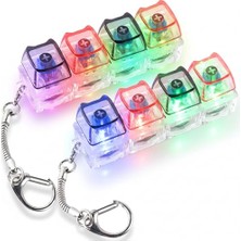 Frefly Store 2 Adet Klavye Fidget Oyuncak, LED Işıkları ile Fidget Anahtarlık Klavye | Kedi Şekli Klavye Dekompresyon Düğmesi Parmak Tıkırtı Oyuncaklar, Düğme Stres Giderici Fidget Rahatlama Stres