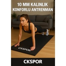 Frefly Store 10 mm Pilates Yo Nderi, Spor Egzersiz Matı, 180X60 Cm, Siyah