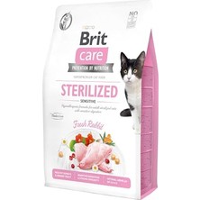Frefly Store Care Sensitive, Kısırlaştırılmış Hassas Kediler Için, Tahılsız, Hipoalerjenik Taze Tavşan Etli Kuru , 2 kg