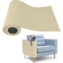 Frefly Store Kedi Tırmalama Halısı Yapışkanlı Her Yüzeye Uygulanabilir Kesilebilir Mobilya Koruyucu Mat (Krem, 40X50)