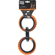 Frefly Store Rıng Kıng Köpek Oyuncağı Trıple Orange/black