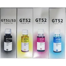 Frefly Store Hp GT52–GT52XL Uyumlu Muadil Mürekkep Seti – 4 Renk Takım