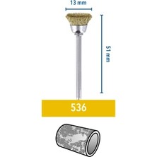 Frefly Store Dremel 536 Pirinç Fırça, Altın, Bronz ve Bakır Temizleme, 13 Mm, 2'li