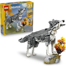 Frefly Store LEGO Creator 3’ü 1 Arada Orman Hayvanları: Gri Kurt 31393 | 8 Yaş ve Üzeri Çocuklar Için Kurt, Şahin Veya Rakun Olarak Inşa Edilebilen Oyuncak Yapım Seti, Hediye Fikri (657 Parça)