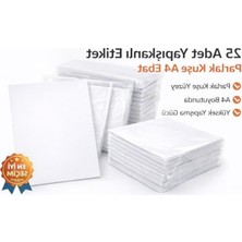 Frefly Store 25 Adet A4 Ebatında Yapışkanlı Etiket, Parlak Kuşe Malzeme