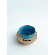 Frefly Store Zeus 13 cm Tek Tablalı Mavi Kedi Köpekler Için Seramik /su Kabı