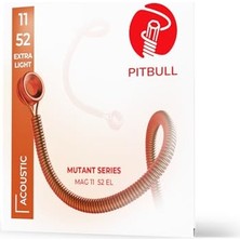 Frefly Store Pitbull Mutant Seri Coated Akustik Gitar Teli Kararmaya Karşı Dayanıklı Mag (Tekli Set, Mag 11-52 Extra Light)