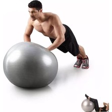 Frefly Store Pilates Topu Gri- Pompa Hediyeli 65 cm