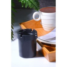 Frefly Store Çakmaklık Hazneli Küllük - Siyah Plastik Oto Kül Tabağı
