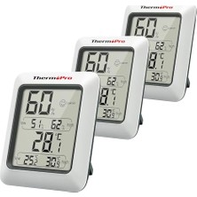 Frefly Store Thermopro TP50 Dijital Termo-Higrometre, Iç Mekan Termometresi, Higrometre, Sıcaklık ve Nem Ölçer, Oda Iklimi Kontrolü, Oda Havası Kontrolü, Klima Monitörü Için | Konfor Göstergeli Iç Mekan Higrometre