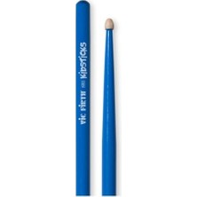Frefly Store Vicfirth Kıds Baget (Çift) Kidstick Blue, Hıckory, Mavi Çocuk Bageti 3-8 Yaş Için